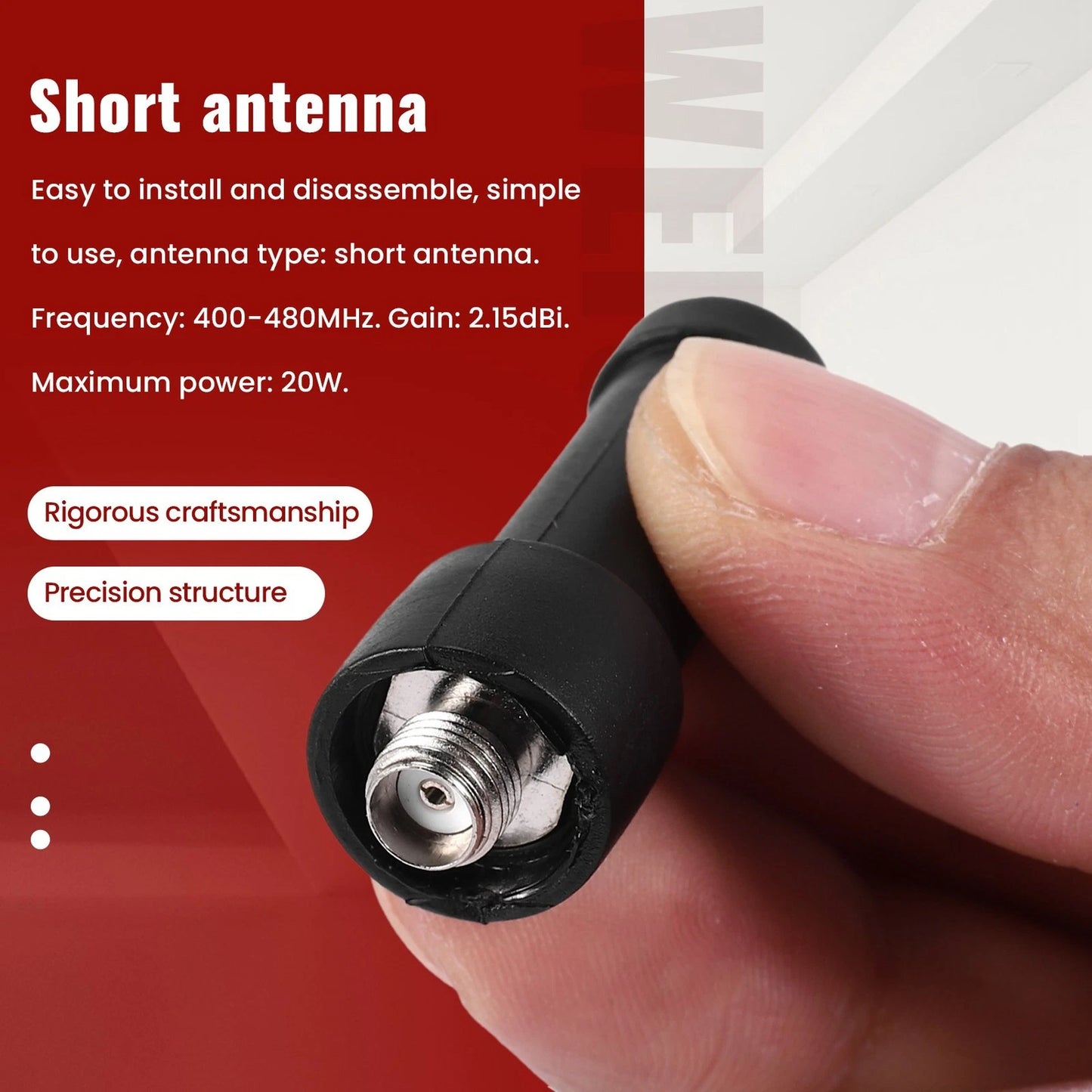 Short Antenna SMA-F UHF400-480MHz For Walkie Talkie For UV5R