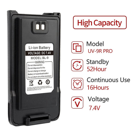 UHF/VHF 9 R Pro Replacement /Extra Battery