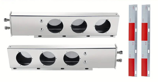 Stainless Steel Mud Flap Hanger with Light Cut out Set 2-1/2"