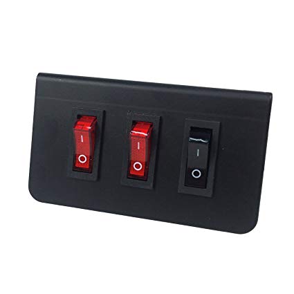 Three Switch Panel - 2 On/Off & 1 Momentary Switch – AMC Pilot Car Supply