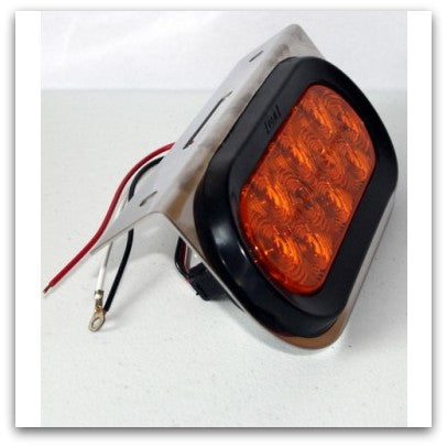 Stainless Steel Mount Light: 6" Amber LED