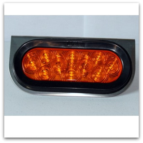 Stainless Steel Mount Light: 6" Amber LED