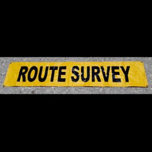 Vinyl Grommet Route Survey/ Oversize Load Banner 12x60