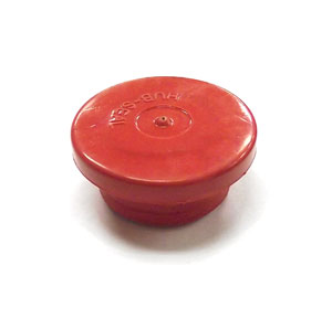 Red Rubber 1-1-8" Vented Hub Cap Plug