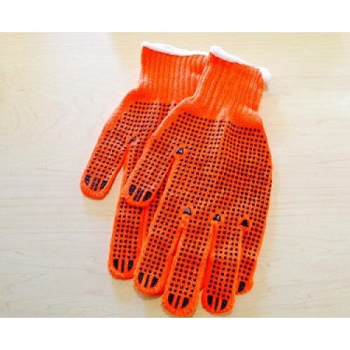 Gloves - Knit Reversible with Dot Grip - Orange or Green