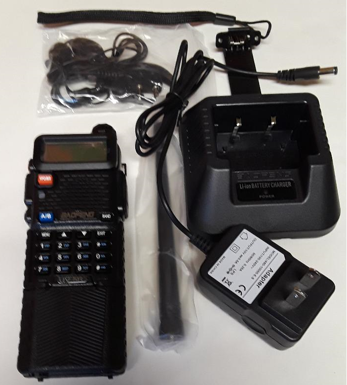 UHF-VHF Handheld Radio with Extended Battery, Baofeng UV-5R