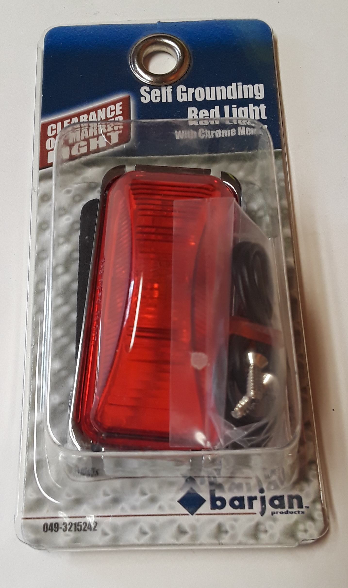 Self-Grounding Clearance-Marker Light with Chrome mount